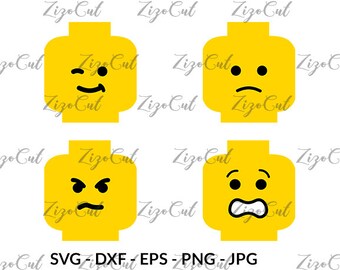Download Lego head svg | Etsy