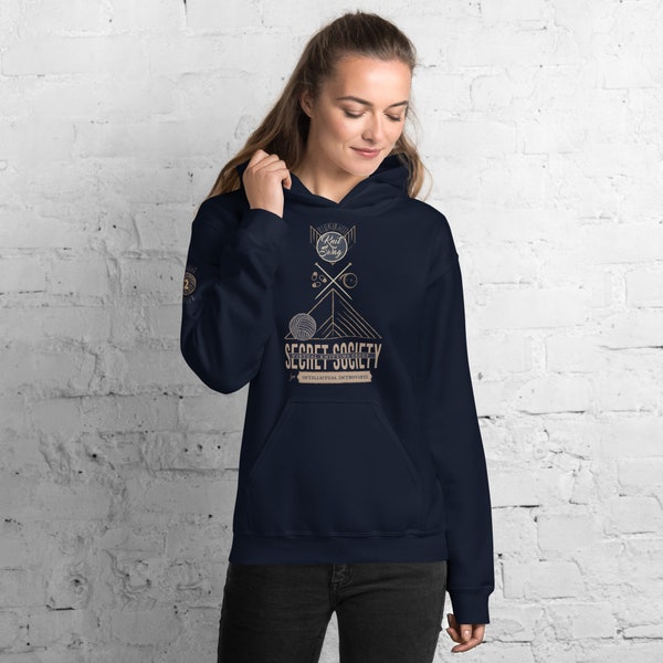 Secret Society Virtual Knitting Group for Intellectual Introverts Unisex Hoodie