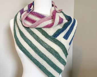 PATRÓN DE TEJIDO: Mantón Tarzetto, Mantón triángulo, Mantón punto bobo