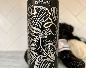 Patrón de tejido grabado con láser para botella de agua de 40 oz