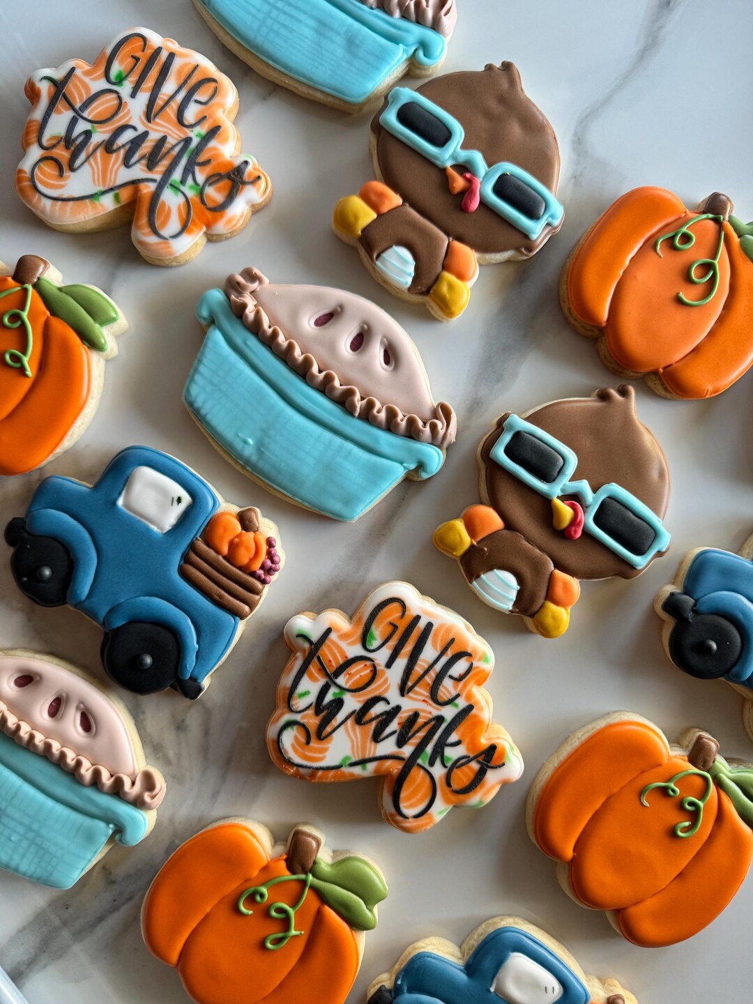 Galletas de Acción de Gracias, postres de otoño, golosinas para compartir,  galletas para dar gracias México