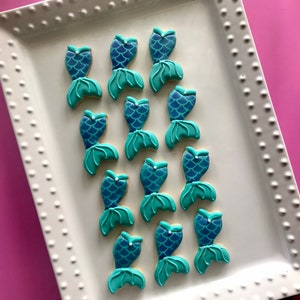 12 mermaid tails sugar cookies, mermaid party, under the sea, mermaid tail