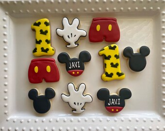 12 personalized Mouse Cookies, birthday party favors, mouse ears treats
