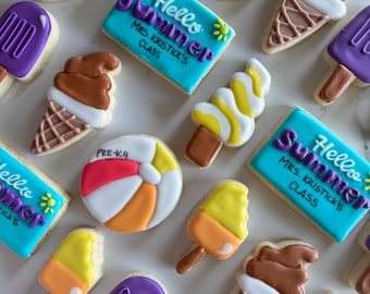 12 hello summer cookies, summer vibes