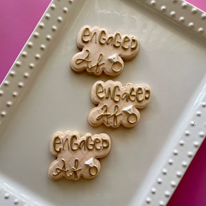 Engaged sugar cookies, 12 engagement cookies, engaged AF