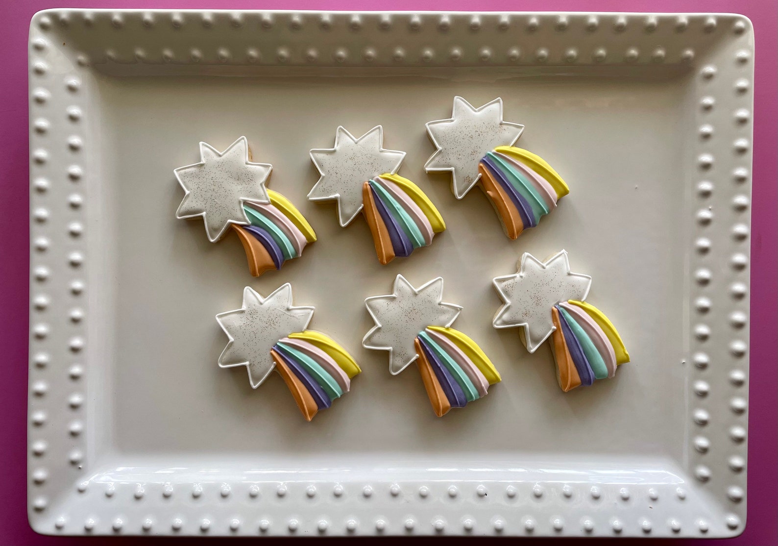 12 Shooting Star Cookies Pastel Shooting Star Magical Etsy