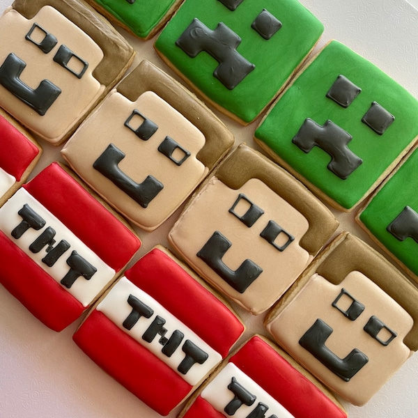 マインクラフト バースデーシュガークッキー パーティー記念品 12個セット