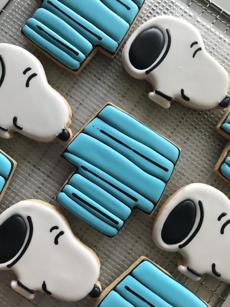 light blue house and snoopy