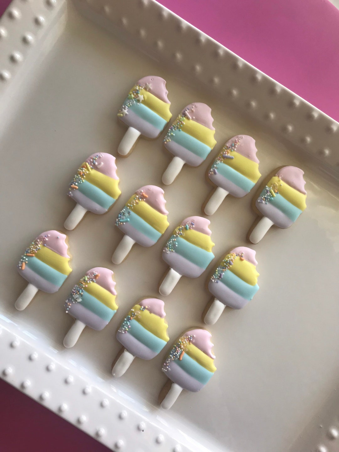 Mini Popsicles Cookies| Summer Favors - Etsy