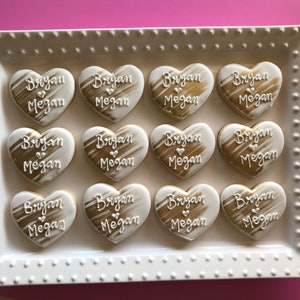 12 personalized wedding cookies
