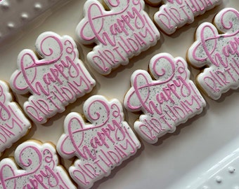 12 Birthday cookies, happy birthday gift