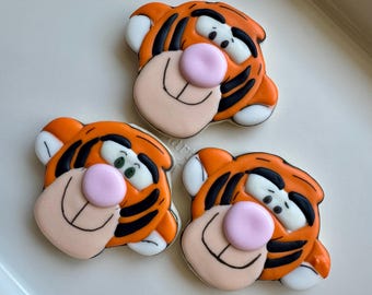 Tigger cookies, birthday sugar cookies, 12 pieces