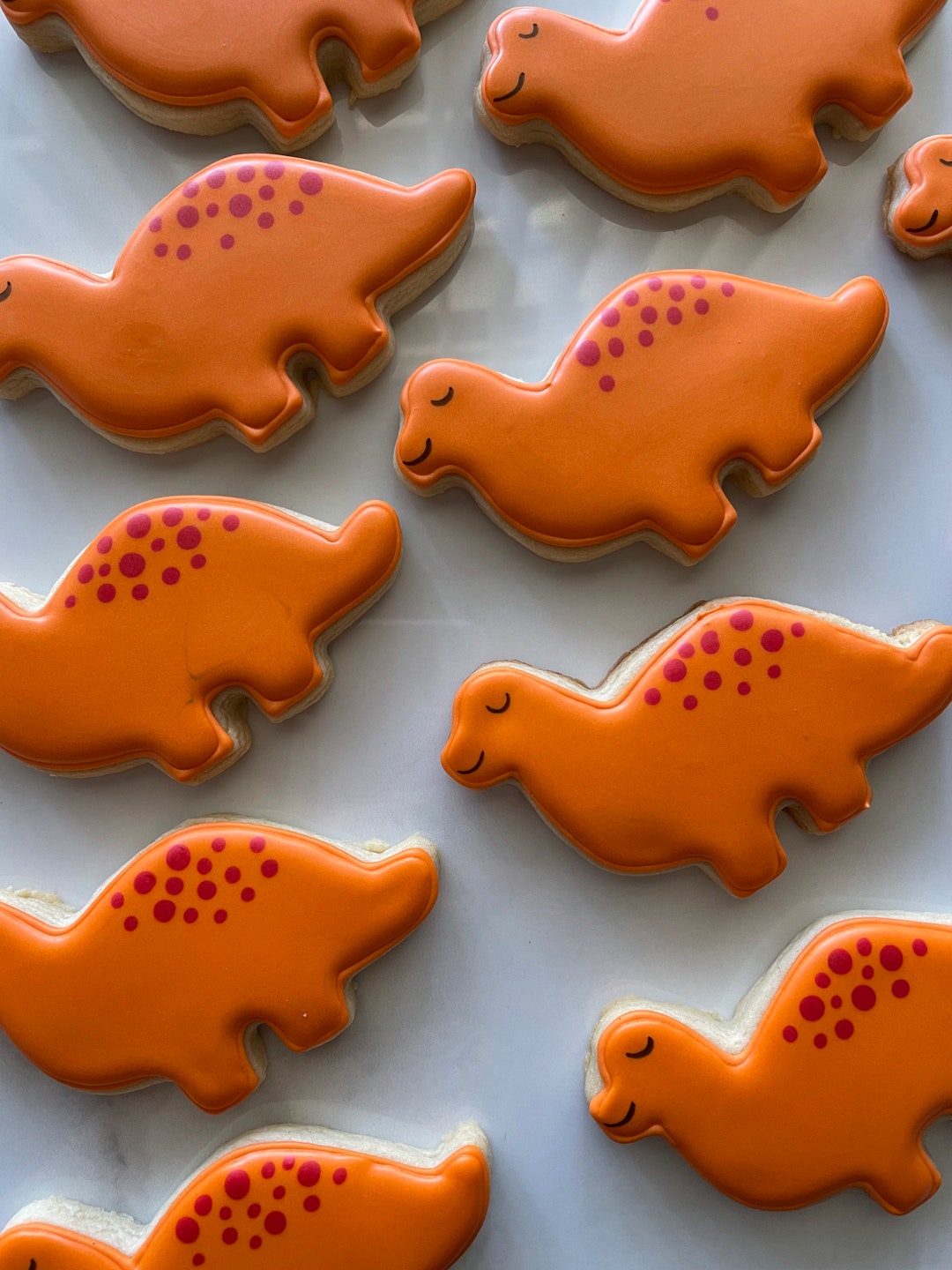12 Brontosaurus Sugar Cookies, Dino Party, Birthday Cookies, Dino ...