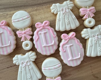 Coquette Baby Shower Cookies: Personalized Baby Girl Favors