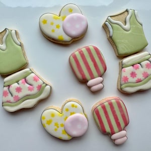 12 mini pickleball cookies, pickleball party