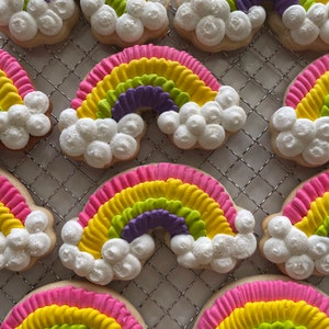 12 Rainbow sugar cookies, galletas arcoiris