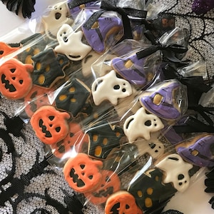 Mini biscotti di zucchero di Halloween: fantasma, zucca, strega - 3 sacchetti