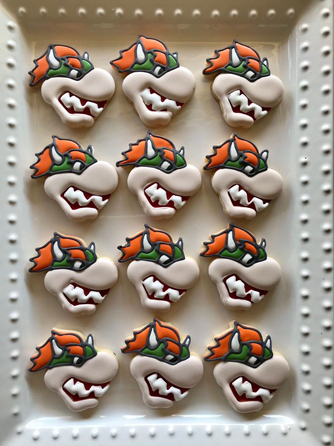 Bowser Sugar Cookies 12 Pieces Etsy