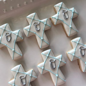 12 crosses sugar cookies, baptism cookies