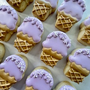 12 mini ice cream cookies/ ice cream party/birthday favors