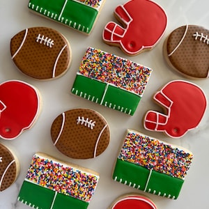 12 football, sugar cookies
