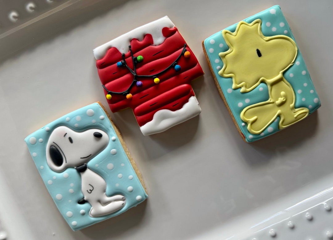 Christmas Trio Cookies/ Red House Cookies/ Xmas Gift Etsy