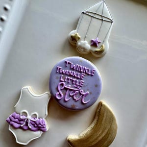Twinkle Little Star Cookies: Baby Shower Decorated Cookies