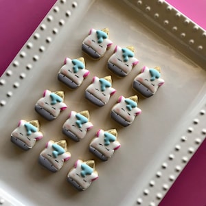 12 Mini Unicorn Sugar Cookies: Magical Birthday Party Favors