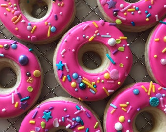 12 mini donuts cookies, sweet one birthday, do not grow up, birthday cookies