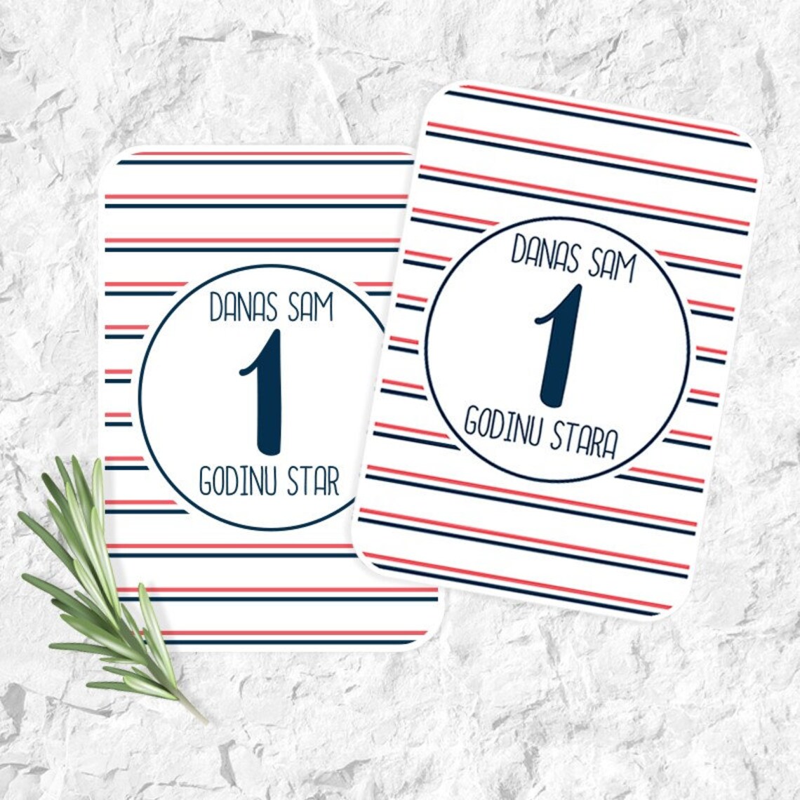 CROATIAN Baby Milestone Cards Etsy Australia