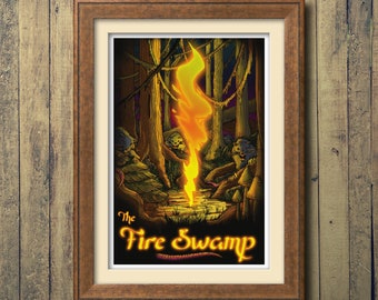 FIRE SWAMP - Travel Poster - The Princess Bride - 13"x19" (Direct from the Artist)