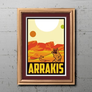 ARRAKIS - Travel Poster - Dune - 13"x19" (Direct from the Artist)