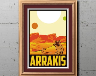 ARRAKIS - Travel Poster - Dune - 13"x19" (Direct from the Artist)