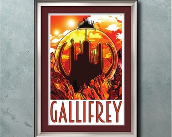 GALLIFREY - Travel Poster - Doctor Who - 13"x19" (Direct from the Artist)
