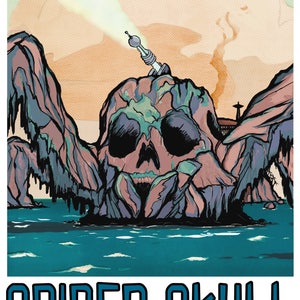 SPIDER SKULL ISLAND Travel Poster Venture Bros 13 x19 direct spider-skull-island-travel-poster-venture-bros-13-x19-direct