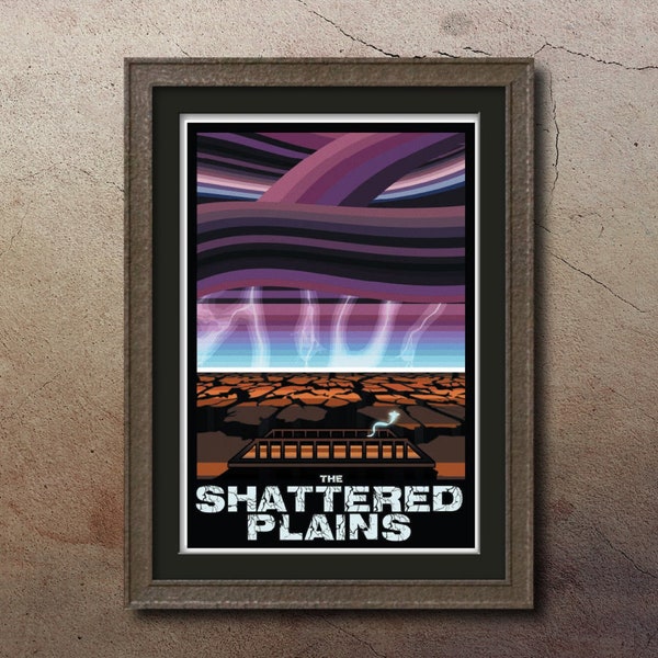 SHATTERED PLAINS - Travel Poster - Brandon Sanderson's Way of Kings / Stormlight Archive - 13"x19" (Direct from the Artist)