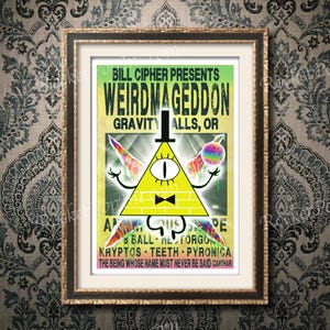 DACHAMBO&GRAVITY FREE ポスター WEIRDMAGEDDON - Festival / Gig Poster - Gravity Falls - 13