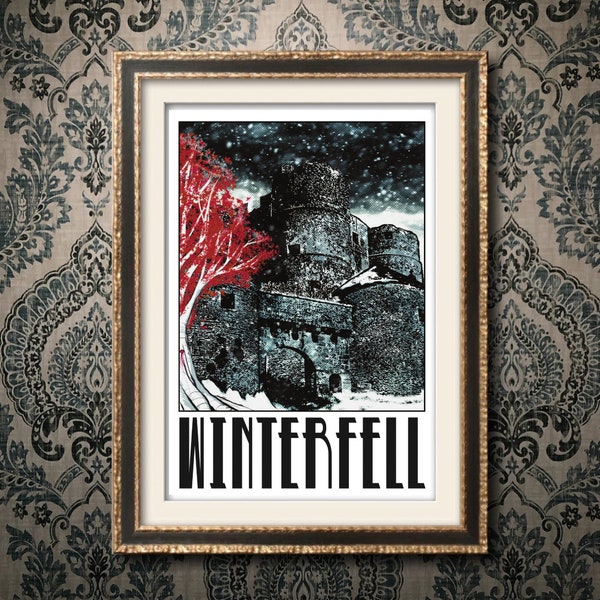 WINTERFELL - Travel Poster - Game of Thrones - 13"x19" (Direct from the Artist)