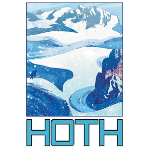 HOTH Travel Poster Star Wars 13x19 Direct from the Artist image 2