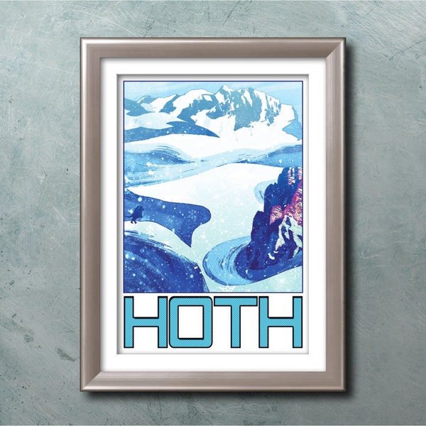 HOTH - Travel Poster - Star Wars - 13"x19" (Direct from the Artist)