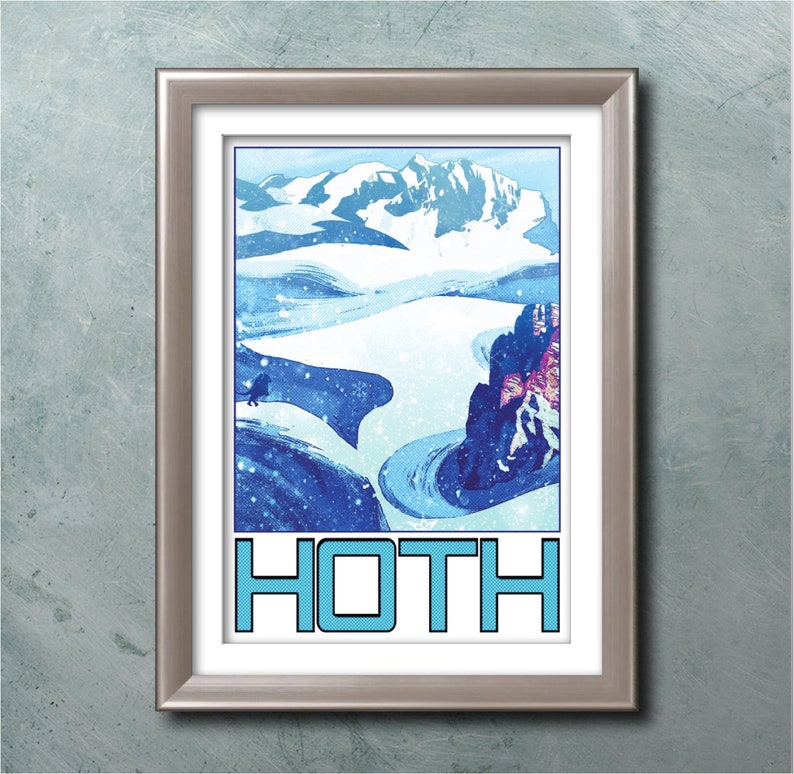 HOTH Travel Poster Star Wars 13x19 Direct from the Artist image 1