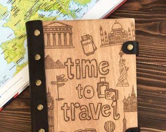 Blank Sketch Book Wax Cotton Adventure Notebook Husband Gift Custom Notebook Travel Gift Travel Journal Personalised Boyfriend Gift