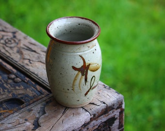Australian Studio Pottery - Earth-Tones Vase - Rustic Home Decor – Vintage - Second Hand - Flower Vase - Ceramic - Homewares