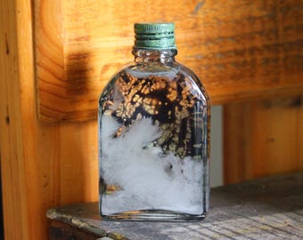 Storm Glass | Green Black | Weather Predictor - Glass Barometer - Rustic Decor - Weather Forecast – Handmade Gift - Painted Glass Bottle
