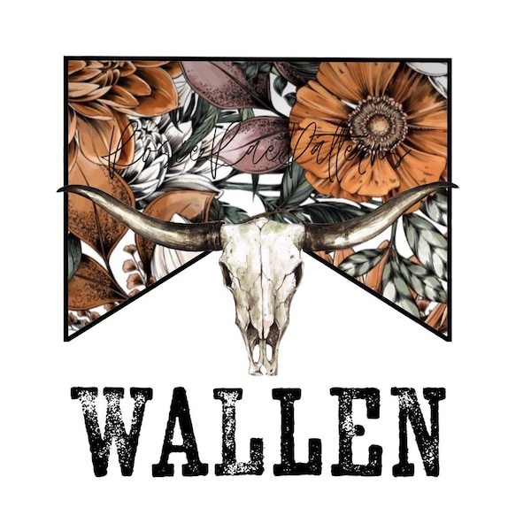 Vintage Wallen Bull Skull PNG | Wallen png | Country Music png | Western png | Sublimation png | Tumbler png | Wallen Western png |