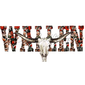 Vintage Wallen Bull Skull PNG | Wallen png | Country Music png | Western png | Sublimation png | Tumbler png | Wallen Western png |