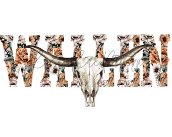 Vintage Wallen Bull Skull PNG | Wallen png | Country Music png | Western png | Sublimation png | Tumbler png | Wallen Western png |