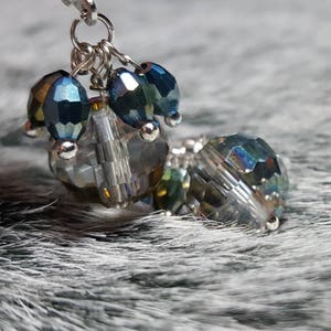 Crystal ball dangle earrings