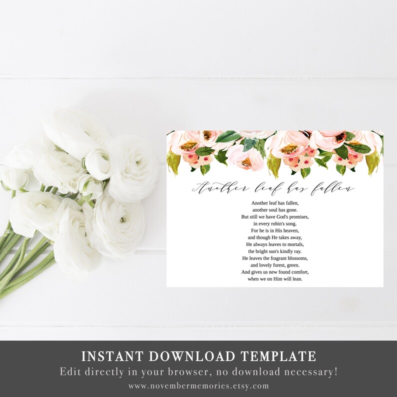 Prayer Cards For Funeral Memorial Prayer Cards Memorial Etsy