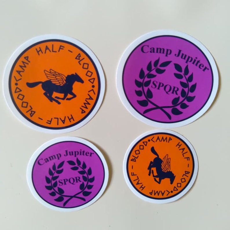 Camp Halfblood and Camp Jupiter Sticker Set Percy Jackson Etsy